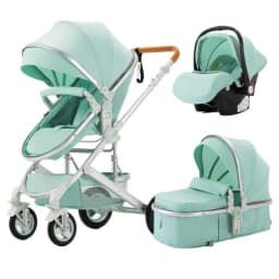Newborn Baby Stroller 3 in 1 with Car Seat High View Baby Stroller with Sitting and Lying Function Multifunctional Baby Stroller