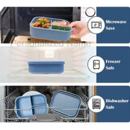 Silicone Water Bottle Free Personalized Name Logo Lunch Bento Box Portable Camping Picnic Fishing Food Box And Water Bottle