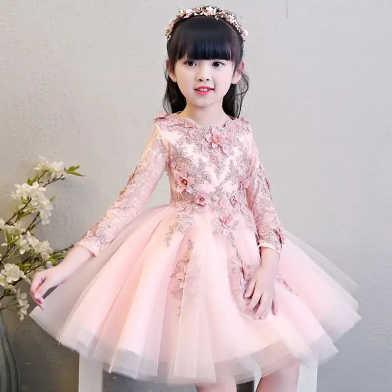 Girls Puffy Tutu Dress for Piano Recital, Flower Girl Wedding, Birthday Party Princess Gown