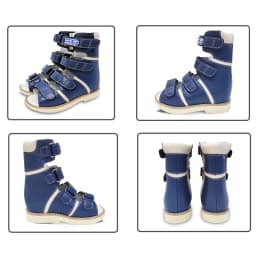 Summer Baby Orthopedic Shoes For Kids Leather High Top Clubfoot Sandals Ankle Support Flat Feet Footwear Size22-34