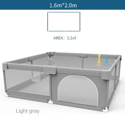 200CM Large Baby Playpen for Children Solid Color Toy Plaza Kids Playground Park Toddler Safety Crawling Fence With 2 Gift