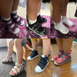 Princepard Kid Sneakers with Ankle Support Pink Blue Orthopedic Casual Shoes Boys Girls with Corrective Insole for Flat Feet