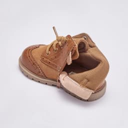 Dave Bella Leather Boots For Kids Brown Vintage Footwear For Boys Girls Anti-slippery Children's Boots DB4238404-S