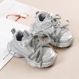 2024 Autumn New Children Sneakers for Girls Fashion Korean Style Soft Comfortable Casual Anti-slippery Sweet Bowtie Sports Shoes