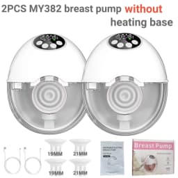 Upgrade Electric Breast Pump Handsfree With UV Sterilize & Heating Base BPAFree Silent Invisible Portable Double Breastmilk Pump
