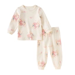 Dave Bella Children Girls Baby Cotton Pajamas Set Autumn Winter Fashion Casual Sweet Cute Comfortable Two-Piece Set DB4254151