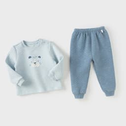 Dave Bella Children's Home Wear Set Winter Girls' Boys' Autumn Clothes Long Pants with Cotton Clip Two Piece Set DB4253856