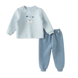 Dave Bella Children's Home Wear Set Winter Girls' Boys' Autumn Clothes Long Pants with Cotton Clip Two Piece Set DB4253856
