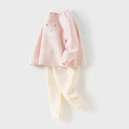 Dave Bella Children's Home Wear Set Winter Girls' Boys' Autumn Clothes Long Pants with Cotton Clip Two Piece Set DB4253856