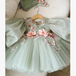 Girls Clearance Clothes 2025 New Host's Piano Performance Birthday Party Girls Dresses A4907 Kids Graduation Dress