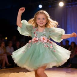 Girls Clearance Clothes 2025 New Host's Piano Performance Birthday Party Girls Dresses A4907 Kids Graduation Dress