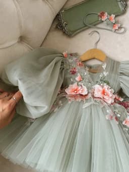 Girls Clearance Clothes 2025 New Host's Piano Performance Birthday Party Girls Dresses A4907 Kids Graduation Dress