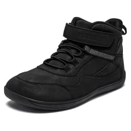 HOBIBEAR Kids Mid-Barefoot Shoes Big/Kid Wide Toe Box Zero Drop Artificial Leather Hook-Loop Outdoor Boots