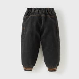 Dave Bella Children's Charcoal Black Pants Winter Boys' Thick Warm Soft Cotton Pants Baby Jeans Leg Tights Outerwear DB4254484