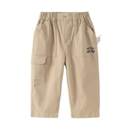 Dave Bella Children Casual Pants Spring Autumn Boys Clothing Elastic Waist Kids Fashion Khaki Outdoor Trousers Cotton DB1260007