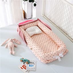 Infant Cotton Cradle Baby Toddler Bassinet Mattress Baby Nest for Boys Girls Travel Bag for Infants 0-24 Months