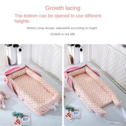 Infant Cotton Cradle Baby Toddler Bassinet Mattress Baby Nest for Boys Girls Travel Bag for Infants 0-24 Months