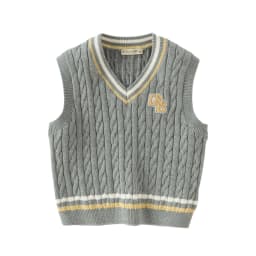 Dave Bella Boys Sweater Vest Autumn Spring Kids Pure Cotton Waistcoat Sleeveless Fashion Shoulder Top Children Clothes DB1261090