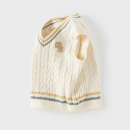 Dave Bella Boys Sweater Vest Autumn Spring Kids Pure Cotton Waistcoat Sleeveless Fashion Shoulder Top Children Clothes DB1261090