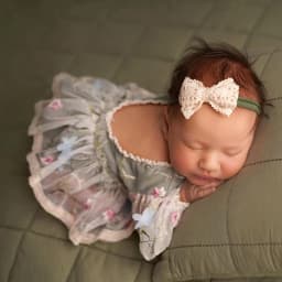 Newborn Photography Outfit Girl Floral Lace Tutu Romper Baby Photo Shoot Dress Infant Princess Long Sleeve Clothes