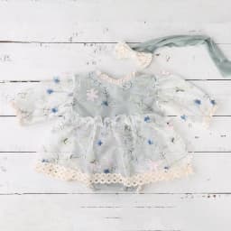 Newborn Photography Outfit Girl Floral Lace Tutu Romper Baby Photo Shoot Dress Infant Princess Long Sleeve Clothes