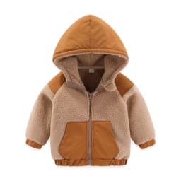 2025 New Autumn Winter Boys Jacket Warm Fleece Baby Coat Fashion Zipper Hooded Children Outerwear 1 2 3 4 5 6 7 Yrs Kids Clothes
