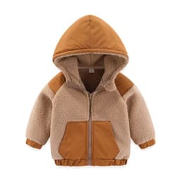 2025 New Autumn Winter Boys Jacket Warm Fleece Baby Coat Fashion Zipper Hooded Children Outerwear 1 2 3 4 5 6 7 Yrs Kids Clothes