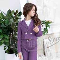 Gril Suits Fashion Peak Lapel Double Breasted Kids Clothes Wedding Birthday Party Graduation Ceremony Girl Clothing 2 Pieces
