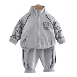 Autumn Baby Boys Clothes Suit Children Jacket Pants 2Pcs/Sets Kid Clothing Infant Costume Toddler Tracksuits Black