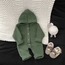 2025 Autumn New Baby Long Sleeve Knit Romper Boy Girl Newborn Warm Hooded Jumpsuit Solid Toddler Sweater Infant Casual Clothes