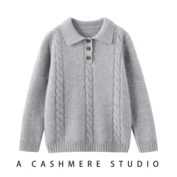 ADDONEE Children Cashmere Polo Pullover Autumn Winter Thick Warm 100% Cashmere Sweater Kid Clothes Cable Knit High Quality