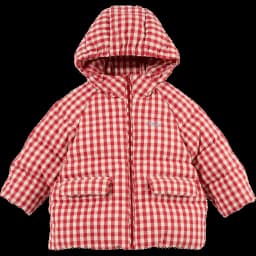 Amila 2026 Kids Winter Children's Mid Length Plaid Down Jacket Windproof, Waterproof, Warm Hooded Jacket, College Style
