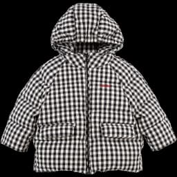 Amila 2026 Kids Winter Children's Mid Length Plaid Down Jacket Windproof, Waterproof, Warm Hooded Jacket, College Style