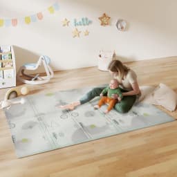 AIYAPLAY Baby Play Mat Reversible Foldable 200x150cm 1.5 cm Foam Non-Slip