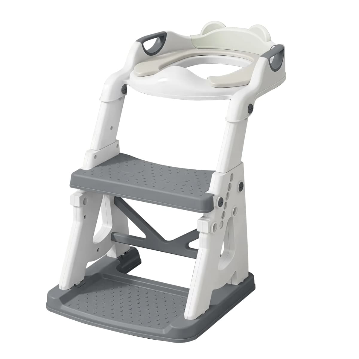 Potty Training Seat, 2 in 1 Potty Training Toilet with Step Stool for Boys Girls, Toddler Toilet Seat with Stabilizer Bar
