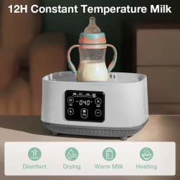 MAMIJOY Multi-function Baby Bottle Sterilizer With Drying 5 In1 Fast Bottle Heater Capacity Milk Bottle Warmer Auto Shut-Off N30