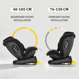 Reecle I-Size 360 Swivel Baby Car Seat, 40-150cm (0-12 Years), Compatible with ISOFIX