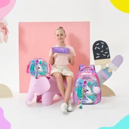 Backpack for Girls 16" Backpacks for Girls for School Sequin Backpack with Lunch Box for Elementary Students