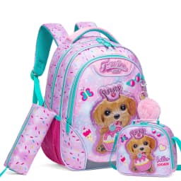Backpack for Girls 16" Backpacks for Girls for School Sequin Backpack with Lunch Box for Elementary Students