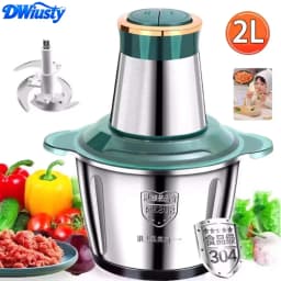 DWiusty Electric Meat Grinders 2L Food Crusher Stainless Steel Multifunctional Vegetable Processor Chopper Kitchen Blenders