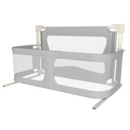 Baby Bed, 120x50cm, Cododo, with display, Breathable and Visible Mesh Window, for Babies 1 to 36 Months, Gray/Green/Pink