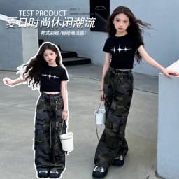 Hip Hop Girls Crop T Shirt Street Dance Camouflage Cargo Pant Boys Streetwear Sweatshirt Child Jazz K-pop Costumes Clothes Sets
