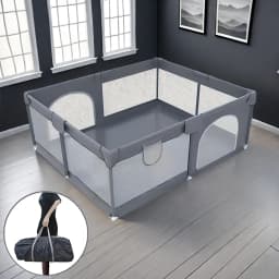 Baby Playpen Large Kids Safety Fence Indoor Toddler Activity Center Breathable Mesh Baby Crawling Play Yard