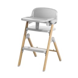 HiMISS Collapsible Portable Baby High Chair, Easy to Clean Waterproof Cushion, Removable Tray, Adjustable Footrest, Compact Toddler Booster Seat