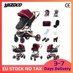 Luxury High Landscape 3-in-1 Baby Stroller Reversible Riding Direction Compact Fold Solid Structure All Weather Infant Pushchair Home & Travel