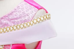 2026 Summer Girls Cosplay Pink Aurora Princess Short Sleeves Dress Birthday Party Elegant Dress + Accessories Fairy Disguise Set