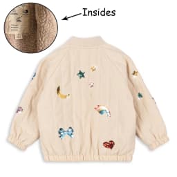 2026 KS Autumn Girls Cartoon Jacket Winter Boys Lambswool Coats Children Cotton Embroidery Coat Kids Fleece Outwear Clothes