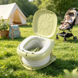Kids Foldable Training Potty Portable Sealed Anti Odor Travel Toilet For Baby Car Outdoor Anti Leak Urinal Commode