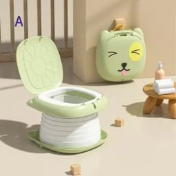 Kids Foldable Training Potty Portable Sealed Anti Odor Travel Toilet For Baby Car Outdoor Anti Leak Urinal Commode
