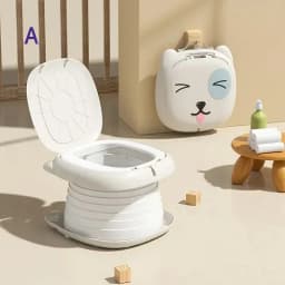 Kids Foldable Training Potty Portable Sealed Anti Odor Travel Toilet For Baby Car Outdoor Anti Leak Urinal Commode